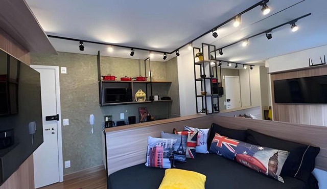 Studio moderno com Ar e silencioso no 15 andar