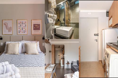 Studio Moderno e Confortável a 2 mim metro com Ar Condicionado