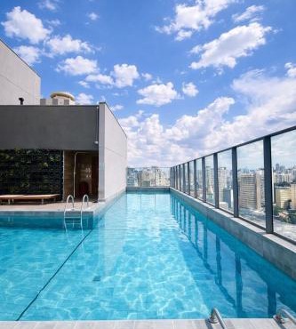 Studio Moderno próximo ao Copan com piscina no Rooftop