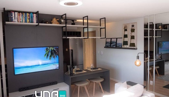 Studio perfeito no Parque Una com vaga de garagem