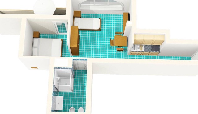 Studio, seafront, sleeps 3 (Mughetto)