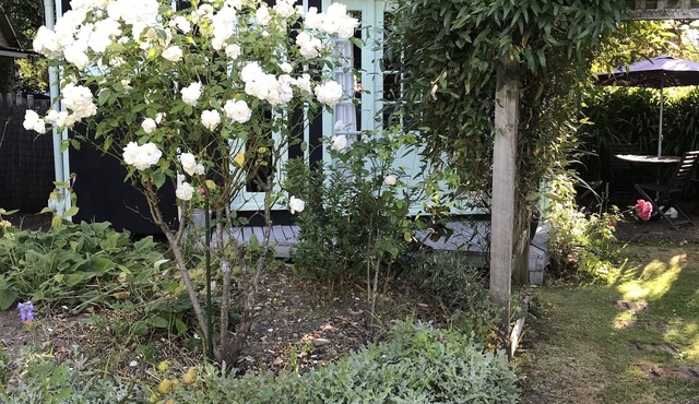 Studio set in beautiful english cottage gardens