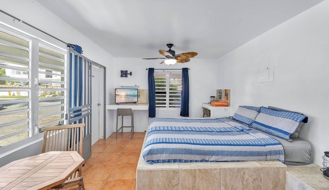 Studio w/Patio Walk to Sandy Beach