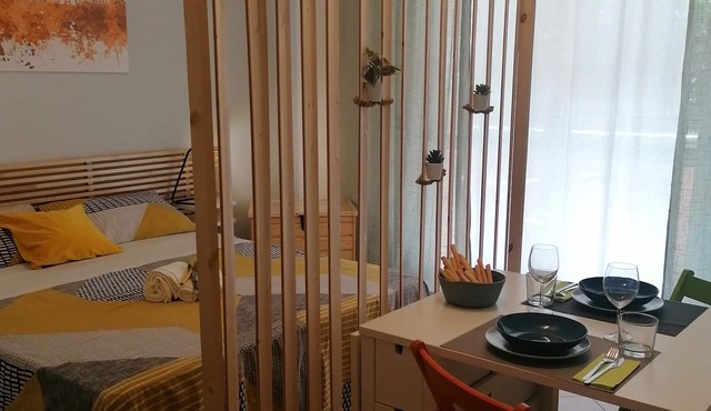 Studio with balcony