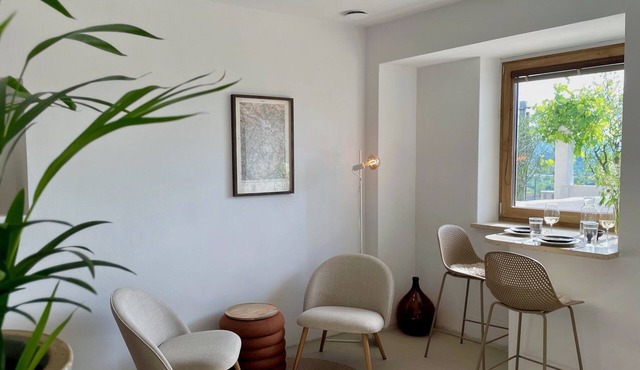 Studio with private terrace, great views and stylish interior in Vipava Valley