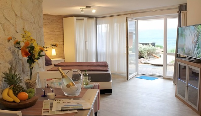 Studio with Volcano View at Maarberg Resort in Schalkenmehren by the Lake