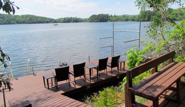 Stunning Lakefront Berkshire Rental, Lake Garfield: private dock, boats, more