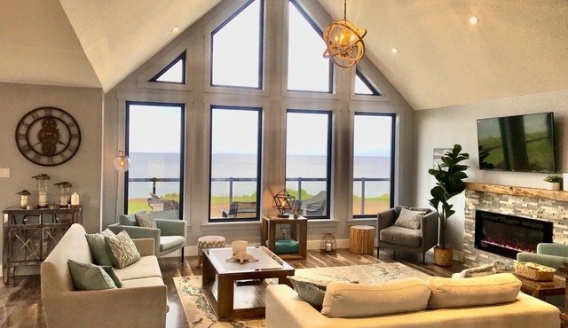 Stunning Modern Beach House: Private, Unblocked Ocean Views in Nova Scotia.