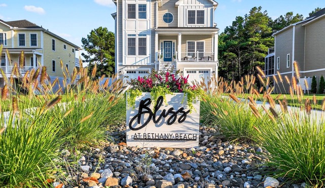 Stunning NEW 7 bed, 5 bath home, Bliss at Bethany Beach! 2 Primary Bedrooms; Hot tub; Elevator; Fireplace; Canal Front Water Views