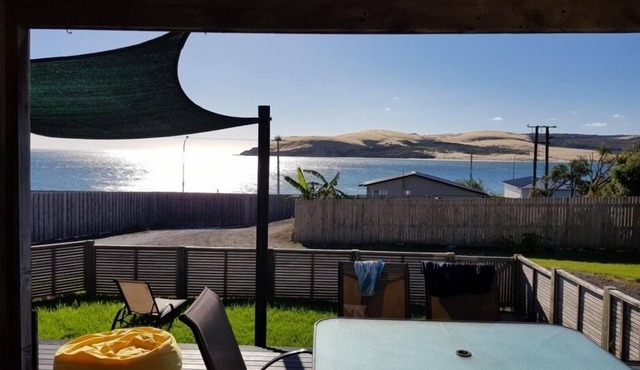 Stunning views with beach access across the road.