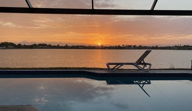 Stunning Waterfront Retreat with Private Pool and beautiful entertaining space.