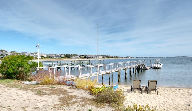 Stunning waterfront with sandy beach & dock!