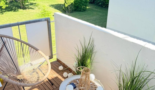 Stylish boho apartment near Mainz with balcony & parking space