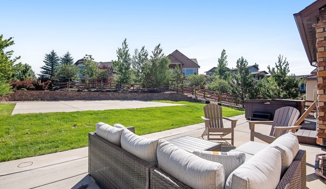 Stylish home with private hot tub & game room - dog-friendly