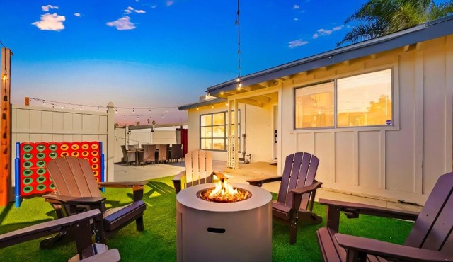 Stylish Retreat Near Mission Bay with Games & Firepit