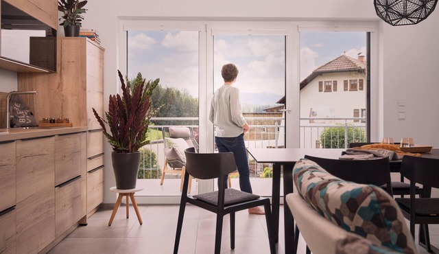 Stylish vacation apartment (65sqm) with a wonderful view of the Fichtelgebirge mountains