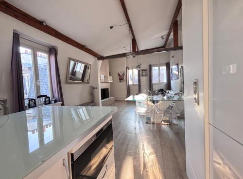 Sublime appartement refait à neuf en dernier étage baigné de lumière avec une très belle hauteur sous plafond 2 chambres en plein centre de Paris