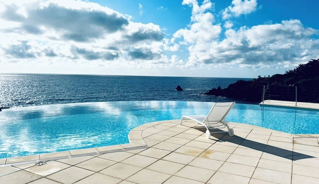 Sublime sea view, heated pool, garden, direct sea access to the Corniche d'or