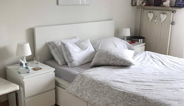 Suite, bedroom, bathroom, kitchen