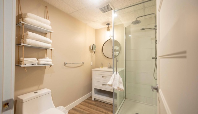 Suite with closed bedroom in the city center (Le Court-toit)