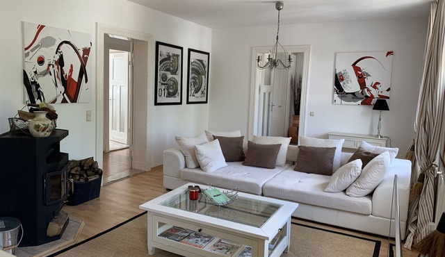 Sunny design apartment with balcony