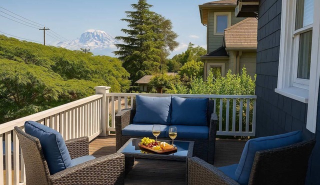 Sunny Seattle Home Mt Rainier, UW Steps Away