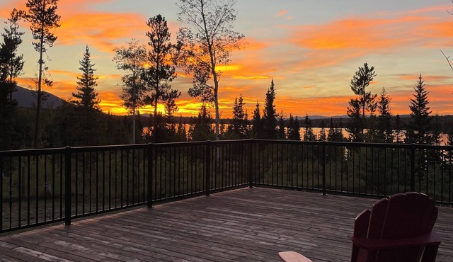 Sunset Ridge on Big Bar Lake. Private, pet friendly 10 acre lakefront getaway!