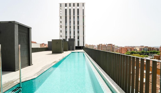 Sunsets and the pool in Barcelona