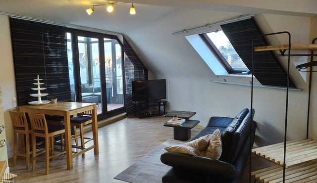 Super studio #6 over the roofs of Eschweiler near Aachen +Conservatory + balcony