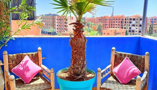 Superb Apt with Panoramic Terrace, Steps from Majorelle Gardens and YSL Museum