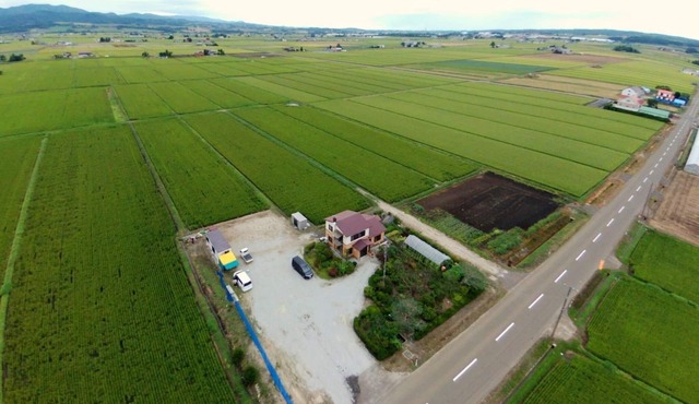 Surrounded by rice fields a whole house for priva/Sorachi-gun Hokkaidō