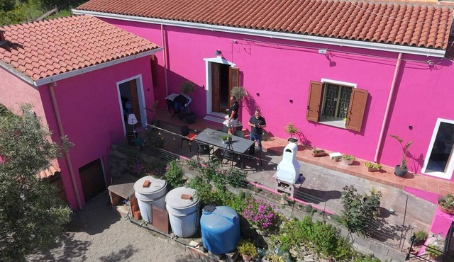 Svens-Chalet Budoni for 8 persons sea view, garden, 2 fireplaces, 3 Doubleroom