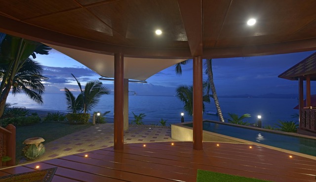 Thai Style Beachfront 3 bed Villa with Pool