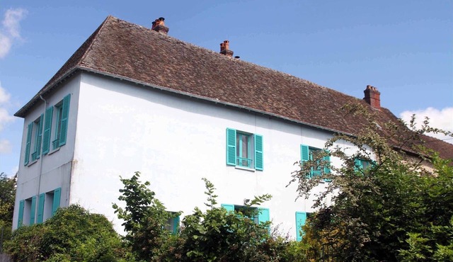 The Blue House of Claude Monet in Giverny, charming house