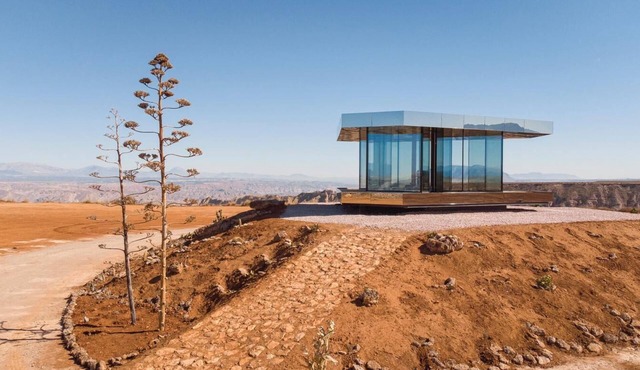 The glass house in the gorafe desert