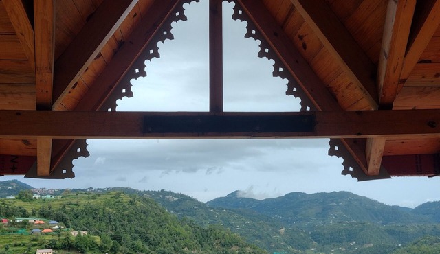 The Himalayan Cherry-Scenic mountain countryside