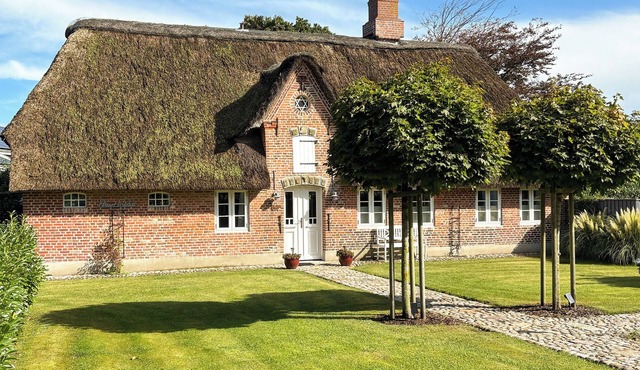 The historic thatched-roof house "Frieda" from 1721 offers space for up to