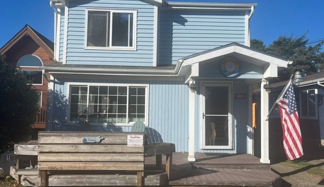 The Oregon beach cabin is a couple of minutes from a quiet beach.