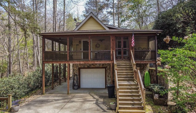 The TrainStation | Secluded Cabin with Large Deck, Waterfall, & Hot Tub!
