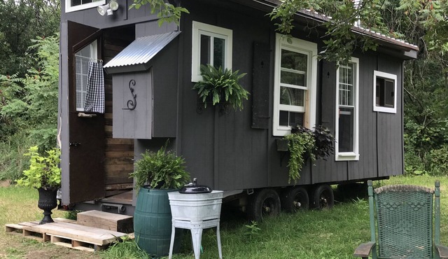 The Wanderers cozy Tiny House off-grid cabin on wheels