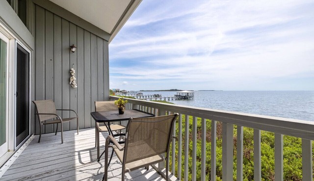 The water is so close, you'll think you're on a house boat!