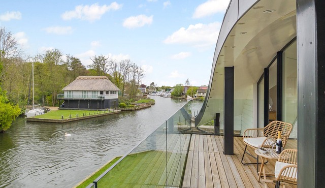 This stunning waterside home offers an amazing space for families and friends.