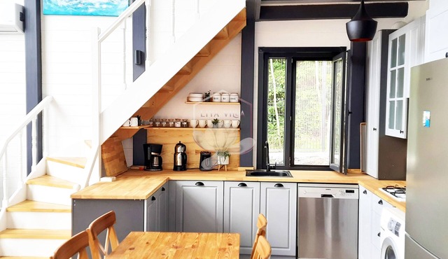This stylish accommodation is perfect for group travel.