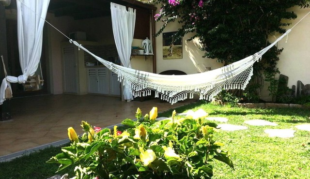 Three-room house with large veranda, finely furnished in the hills near the sea