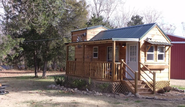 Tiny cabin with sleeping loft