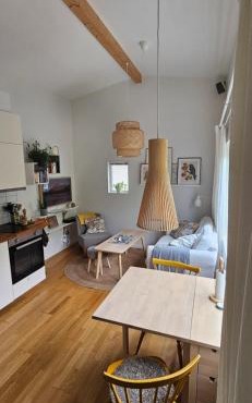 Tiny grey house with loft, 15 min from city center