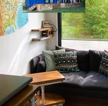 Tiny House im Seecontainer mit Parkplatz, Glasfaser, Netflix, Veranda und gehobener Ausstattung