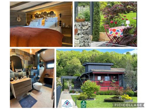 TiNY HOUSE LE CHALET LIT KING SIZE -TERRASSE - PETIT DÉJEUNER-CLIMATISATION -PARKING