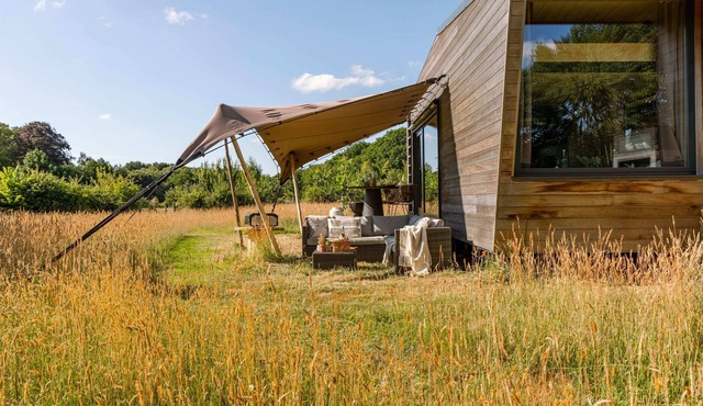 Tiny House looking over the sheep meadows