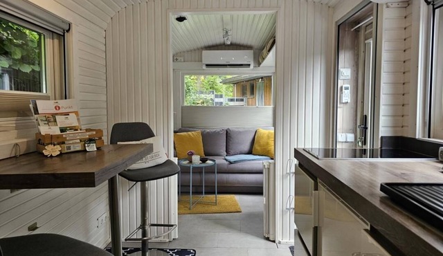 Tiny house on the Bentheim cliffs